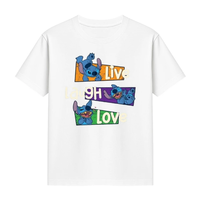 تی‌شرت آستین کوتاه دخترانه مدل استیچ  کد p3 