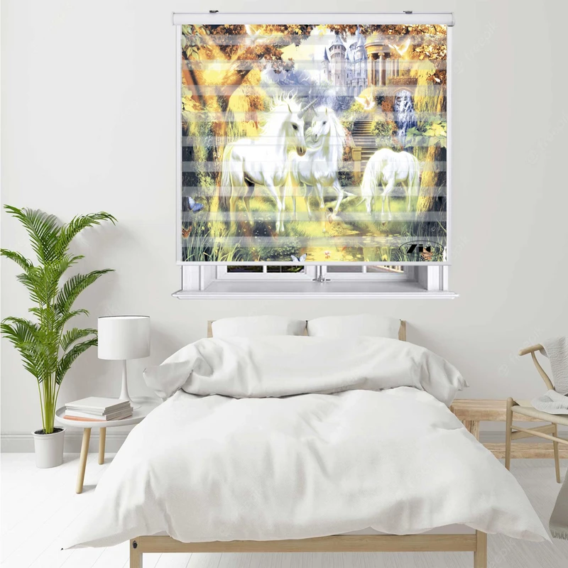 پرده زبرا زیو مدل P6048 سایز 150x200 سانتی متر