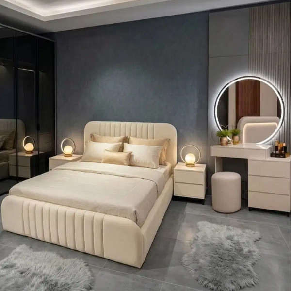 تخت خواب چوبی دونفره مدل تدی سایز 160×200 سانتی متر