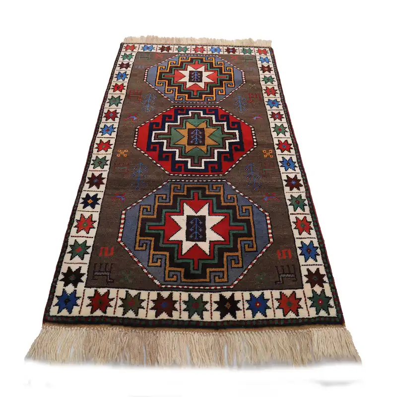 فرش دستبافت دو متری طرح خراسان کد 4020575