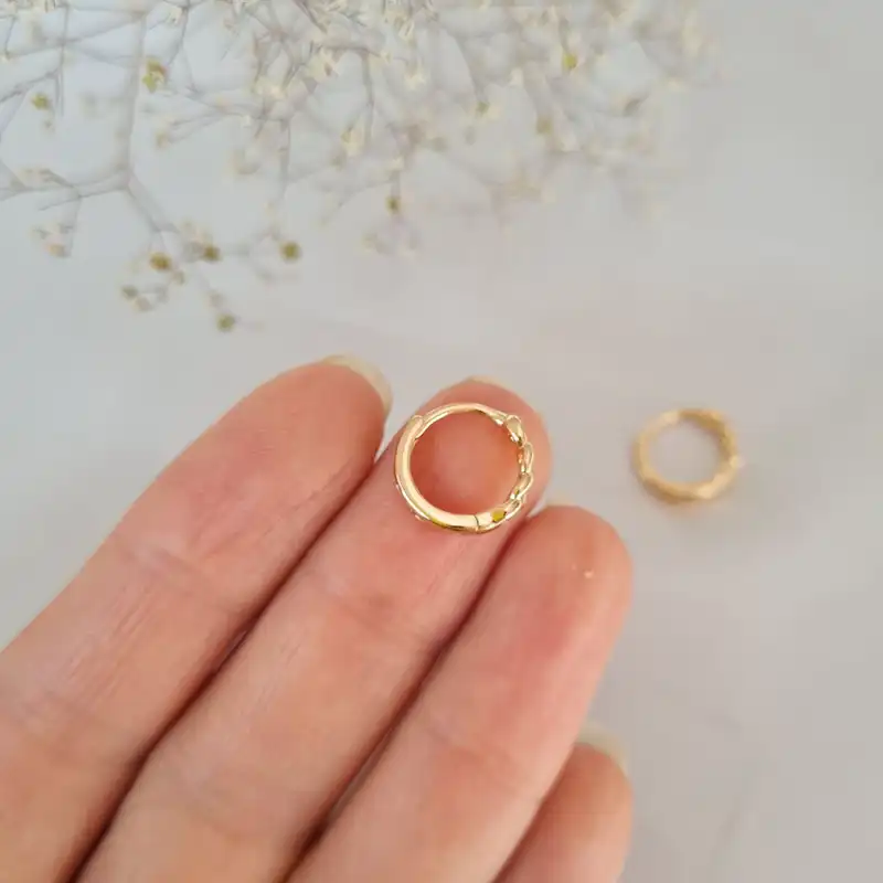 گوشواره زنانه ژوپینگ مدل حلقه ای کد sk10