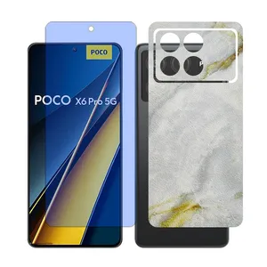 Glass Together model matte anti blue Screen Protector Suitable for Xiaomi Poco X6 Pro Mobile Phone with Back cover sticker