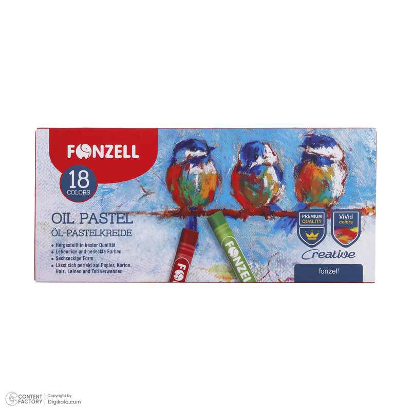پاستل 18 رنگ فونزل مدل school