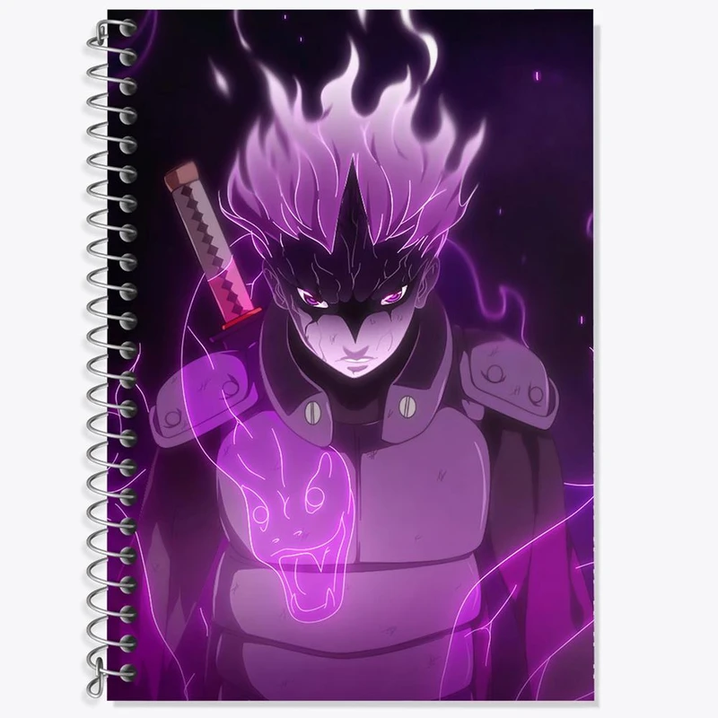 دفتر زبان 50 برگ خندالو مدل سه خط طرح میتسوکی انیمه بوروتو Boruto کد 15745