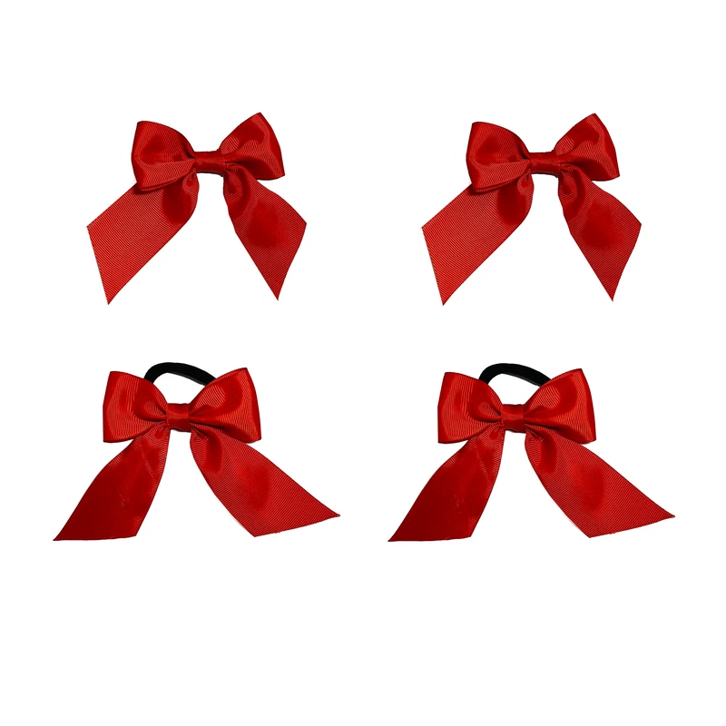 ست گیره و کش مو دخترانه مدل پاپیون بسته 4 عددی