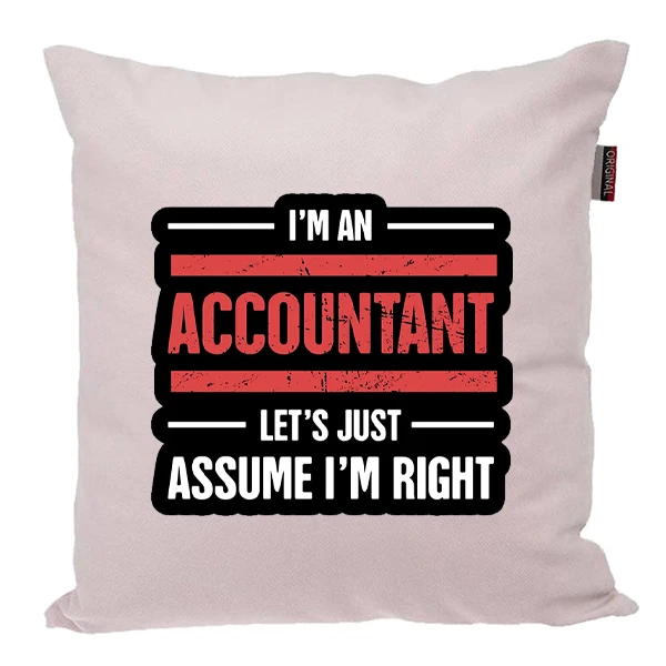 کوسن پاد آفرین مدل حسابداری روز حسابدار حسابرسی ممیزی کد PK301597 سایز 30*30 سانتی متر