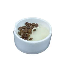 شمع دست ساز مدل شمع دست ساز مدل لبه دار طرح ماربل قهوه