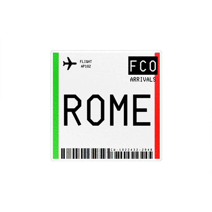 استیکر لپ تاپ ماسا دیزاین طرح تیکت ROME مدل STK1441