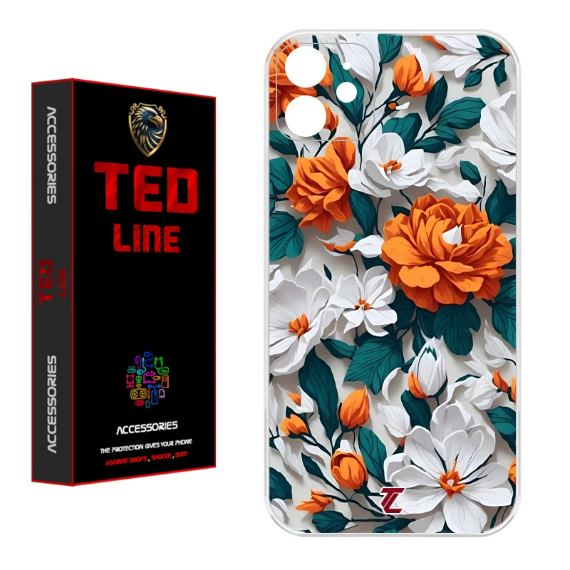 کاور تدلاین طرح گل نارنجی کد 1229 مناسب برای گوشی موبایل اپل Iphone 11