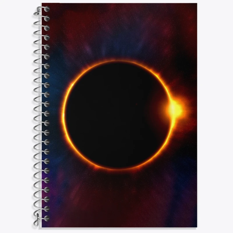 دفتر زبان 50 برگ خندالو مدل سه خط طرح کهکشان کد F75