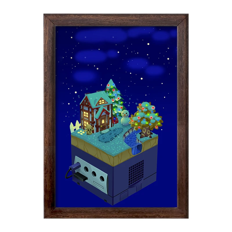 تابلو خندالو طرح بازی انیمال کراسینگ (Animal Crossing) کد 32655