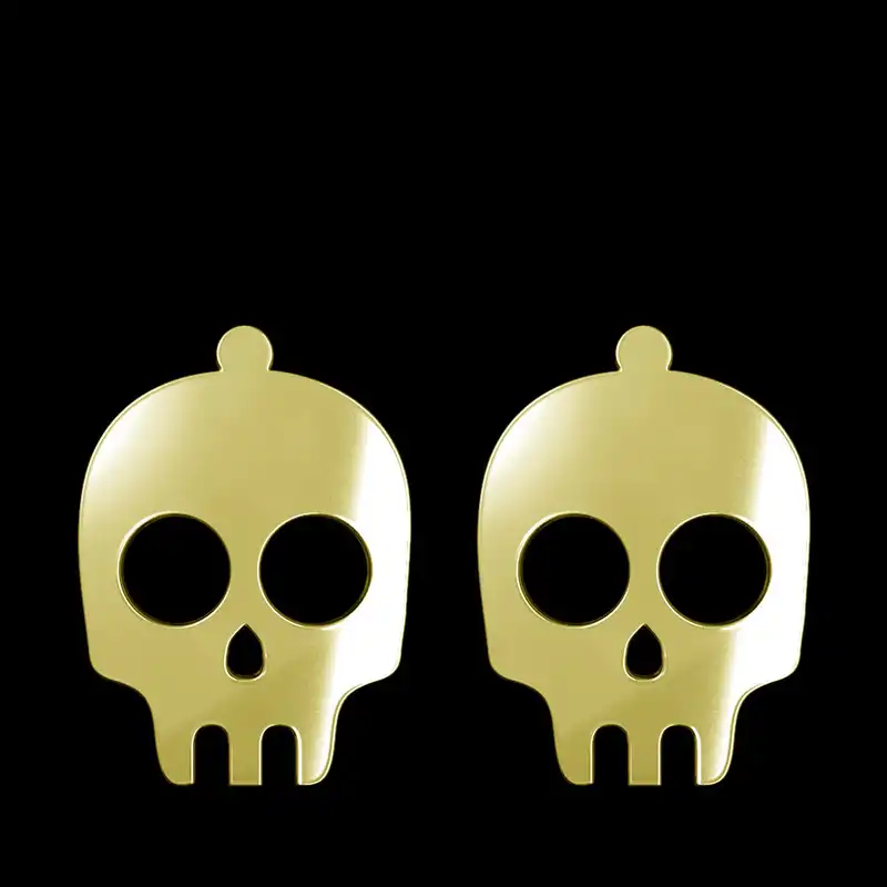 گوشواره طلا 18 عیار زنانه مدوپد مدل جمجمه کد GA1-15690