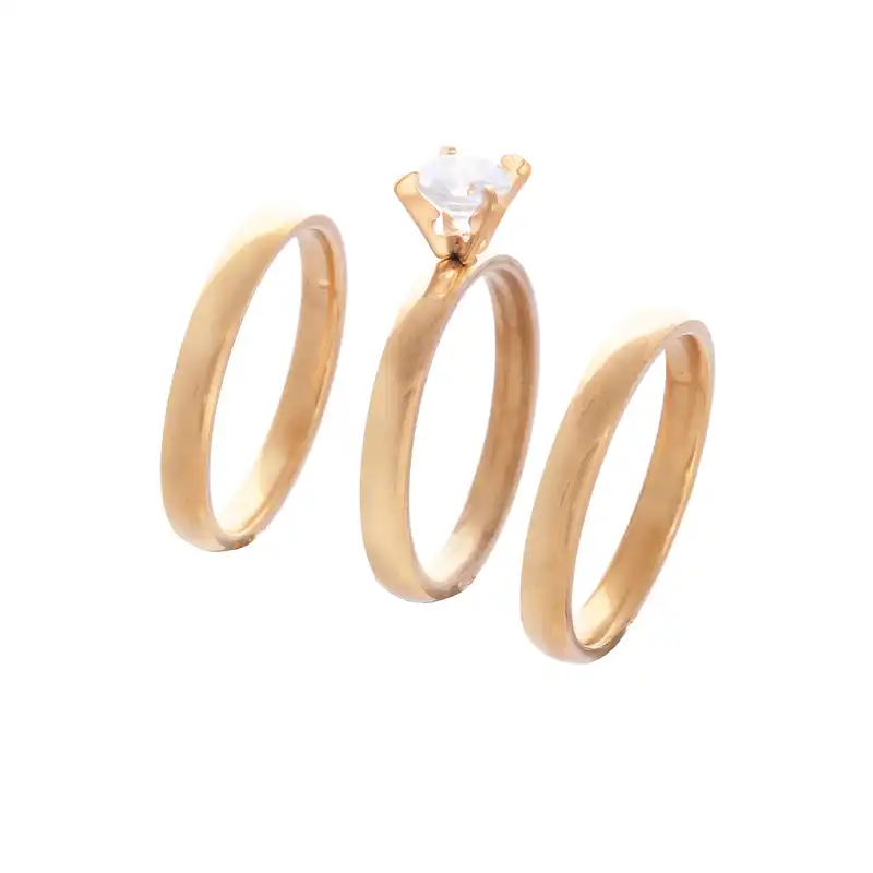 انگشتر زنانه کد AN1387 مجموعه 3 عددی