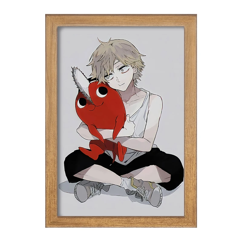 تابلو خندالو مدل دنجی و پوچیتا انیمه مرد اره ای Chainsaw Man  کد 17954