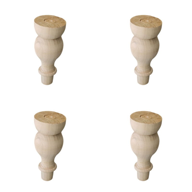 پایه میز مدل خراطی چوبی کد 22 مجموعه 4 عددی