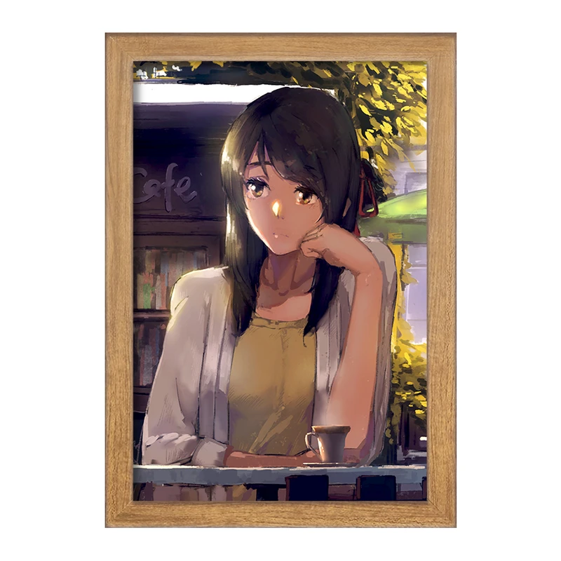 تابلو خندالو مدل میتسویا میامیزو انیمه یورنیم Your Name  کد 16274