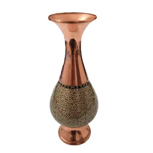 گلدان خاتم کاری مسی کد 54