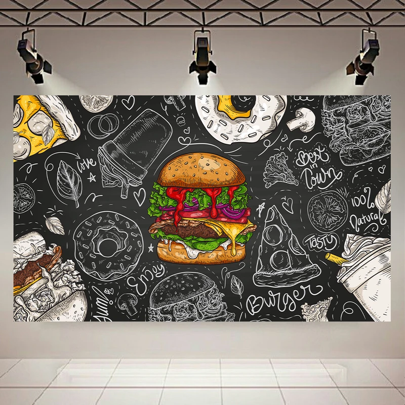 پوستر دیواری طرح خوراکی مدل برگر کد AR3058398