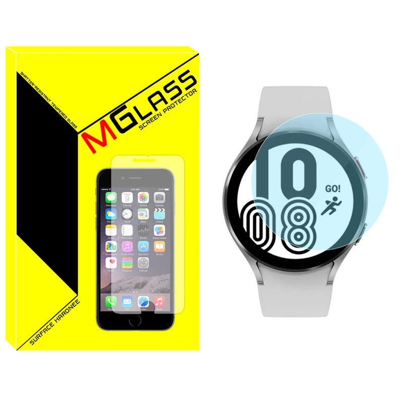 محافظ صفحه نمایش شیشه‌ای ام گلس مدل SH-MG مناسب برای ساعت هوشمند سامسونگGALAXY  Watch 4 44mm