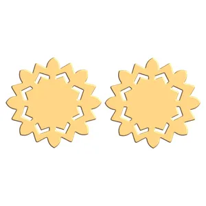 گوشواره طلا 18 عیار زنانه فرشته مدل اسلیمی WEL-000012