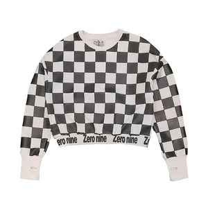 سویشرت دخترانه مدل کراپ کد kj65