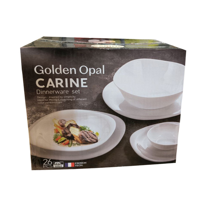 سرویس غذاخوری 26 پارچه گلدن اوپال مدل کارین ساده