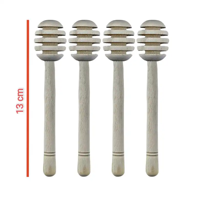 قاشق عسل چوبی مدل چنار کد a 131 مجموعه 4 عددی