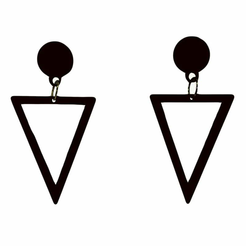 عکس شماره 2 : گوشواره دخترانه مدل مثلث کد e.ms.ts