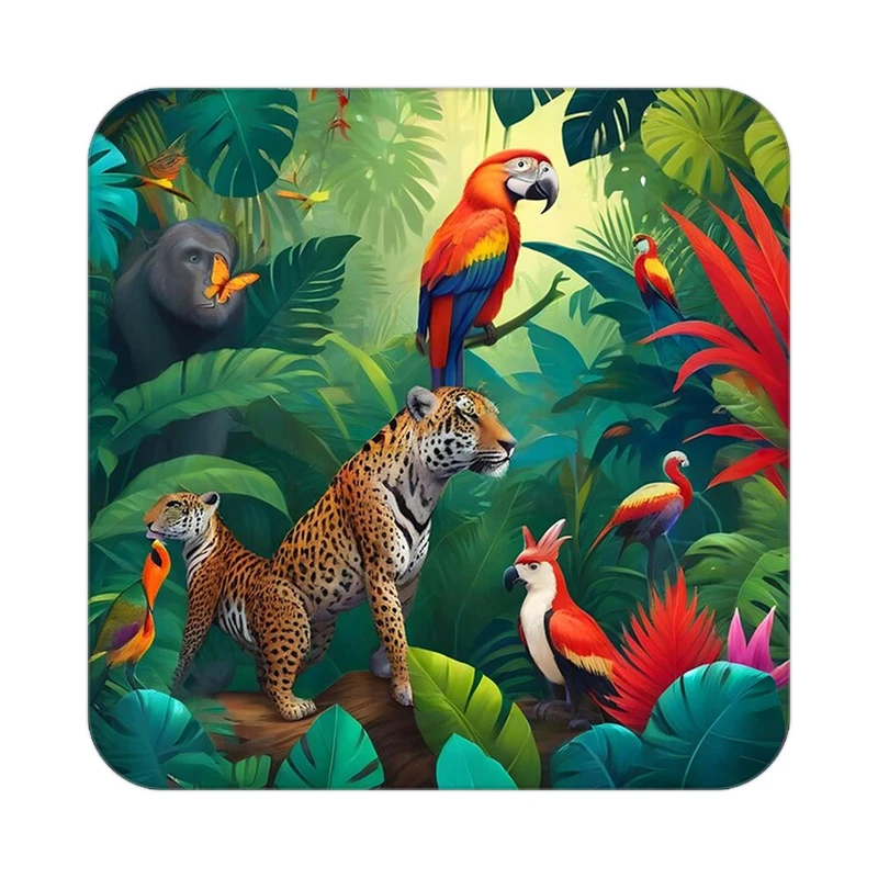 زیر لیوانی کاکتی طرح حیوانات رنگی مدل mp26460