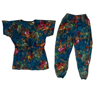 ست بلوز و شلوار زنانه مدل نخی کد gs