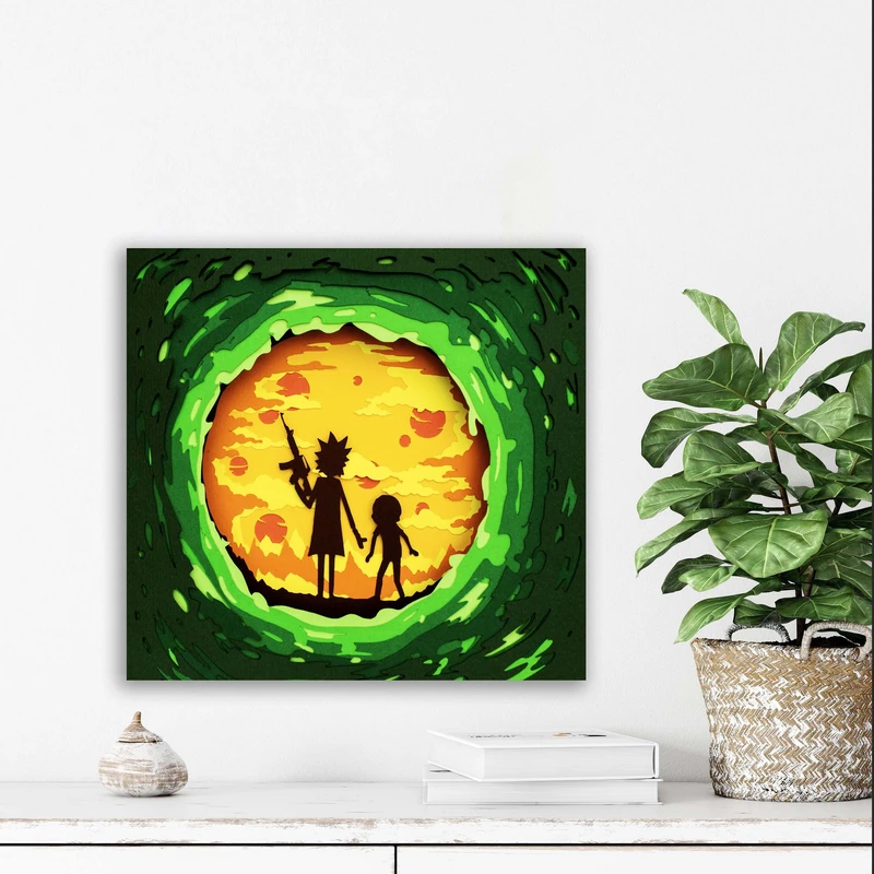 تابلو شاسی آتریسا مدل ریک اند مورتی Rick and Morty