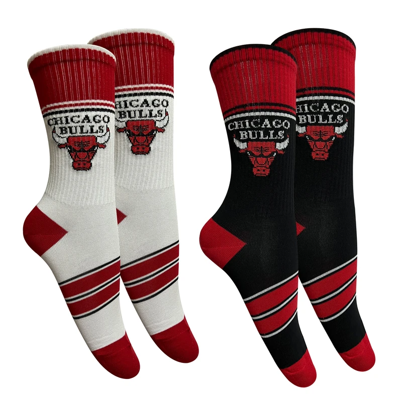 جوراب ساق بلند مردانه تن پوش هنگامه مدل پنبه کش اسپرت شیکاگو بولز مجموعه 2 عددی