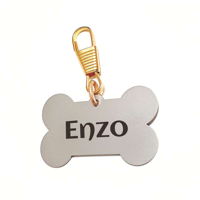 پلاک شناسایی حیوانات مدل استخوان طرح Enzo