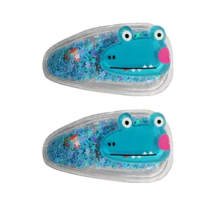 گیره مو دخترانه طرح تمساح مجموعه 2 عددی