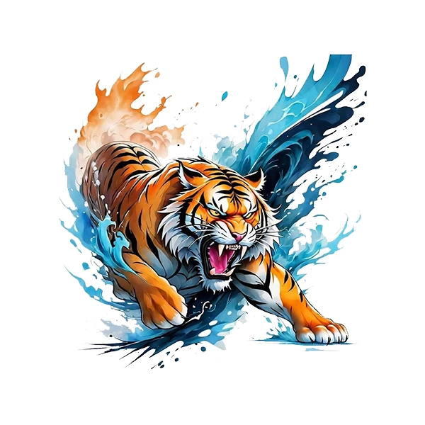 استیکر پارچه و لباس پاد آفرین طرح ببر کد 1430