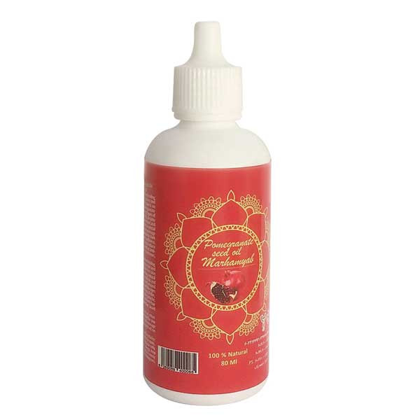 روغن تقویت کننده مو و ریش و سبیل مرهم یاب مدل هسته انار حجم 80 میلی لیتر 