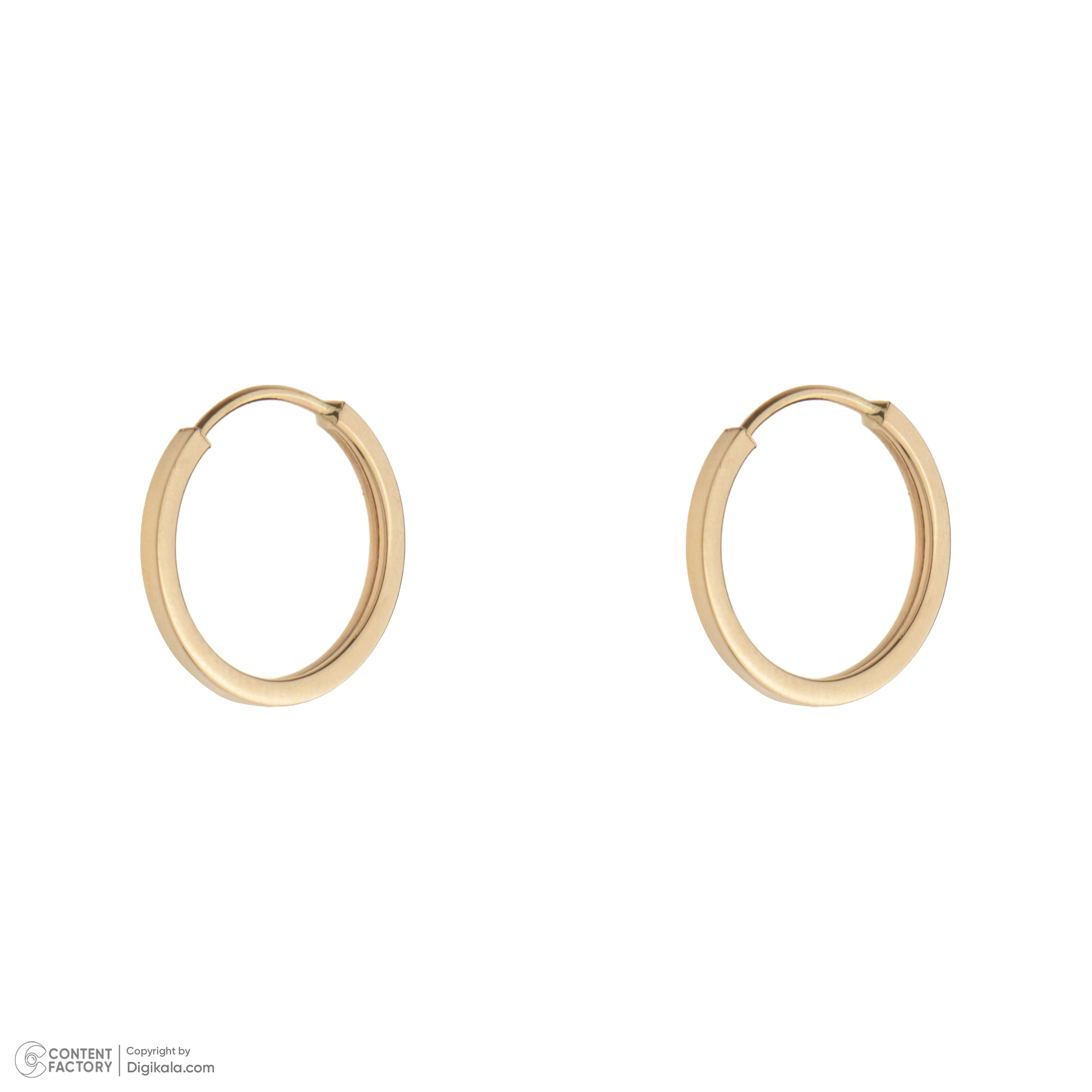 گوشواره حلقه‌ای طلا 18 عیار زنانه گلدم مدل E-3070021