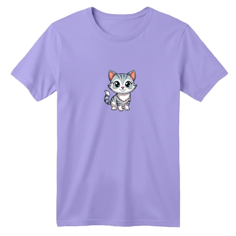 تی شرت آستین کوتاه بچگانه مدل گربه کد 01