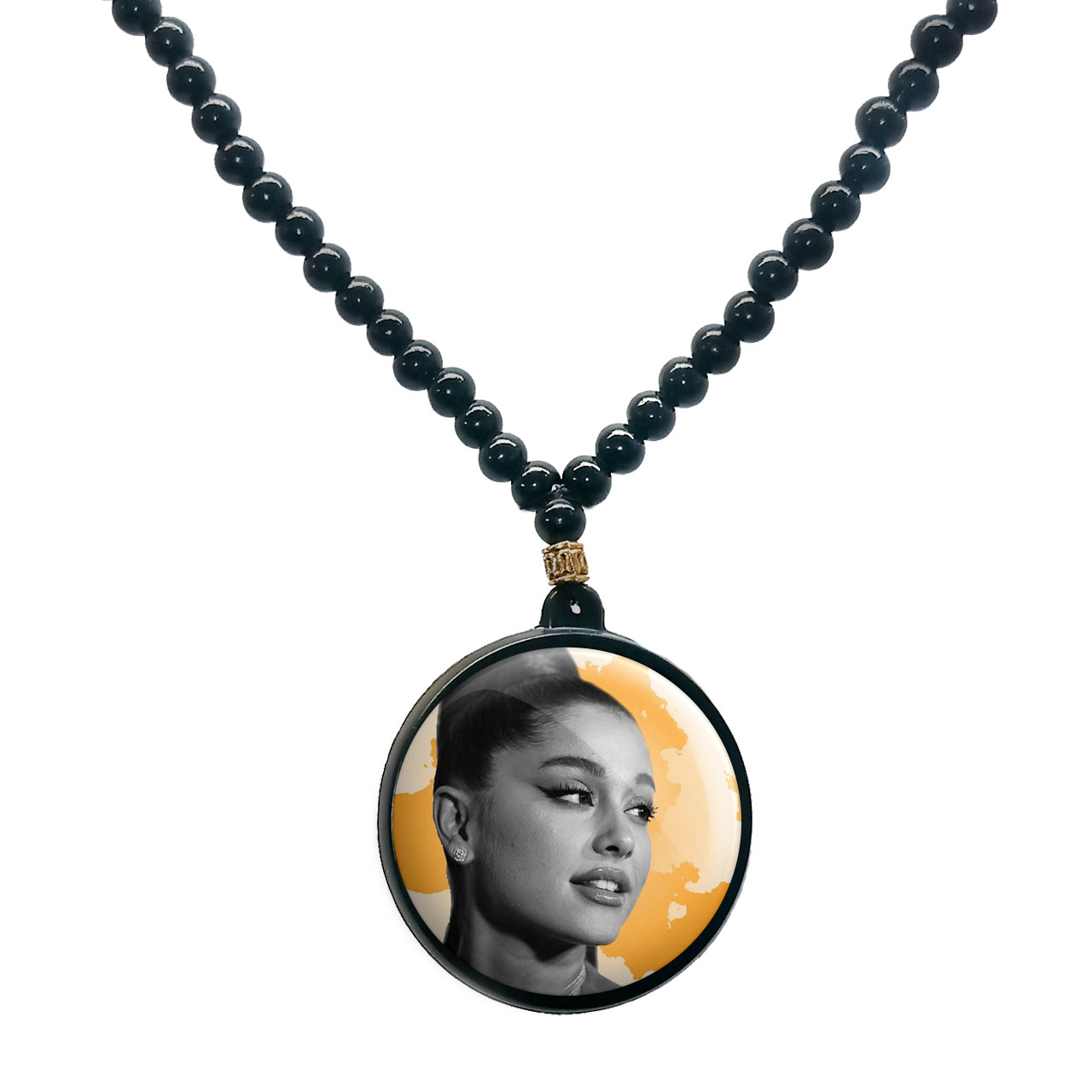 گردنبند پرمانه طرح آریانا گرانده کد pmd.512 مدل دو طرفه