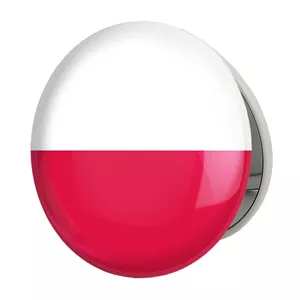 آینه جیبی خندالو طرح پرچم لهستان مدل تاشو کد 20489 