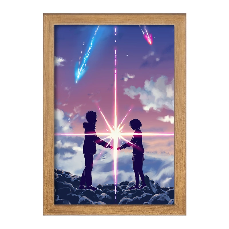 تابلو خندالو مدل تاکی تاچیبانا و میتسویا میامیزو انیمه یورنیم Your Name  کد 16247