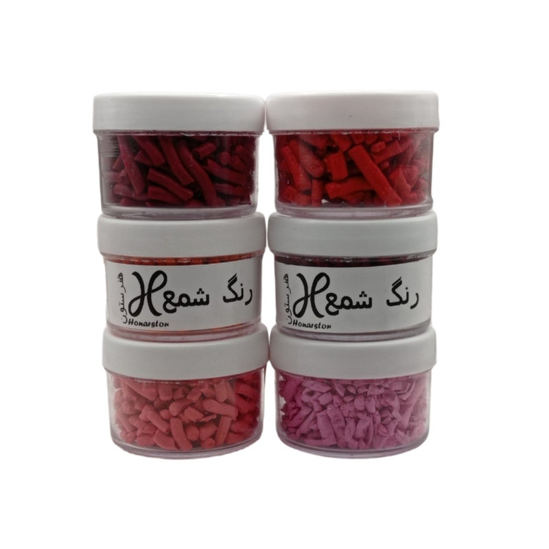 رنگ تزئین شمع هنرستون کد RED6 بسته 6 عددی