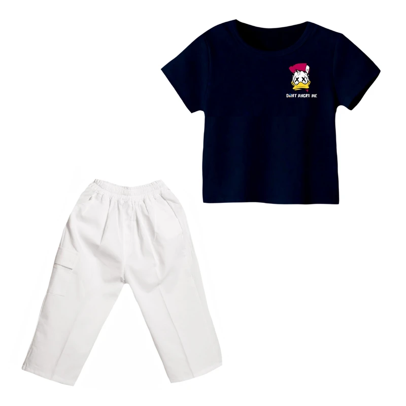 ست تی شرت و شلوارک پسرانه مدل اردک کد 5