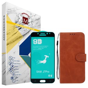 نقد و بررسی کیف کلاسوری موناکو مدل LS08 مناسب برای گوشی موبایل سامسونگ Galaxy J7 Pro به همراه محافظ صفحه نمایش سرامیکی توسط خریداران