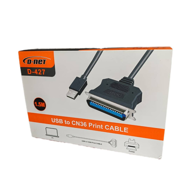 کابل تبدیل USB به PARALLEL دی نت مدل D-427 طول 1.5 متر