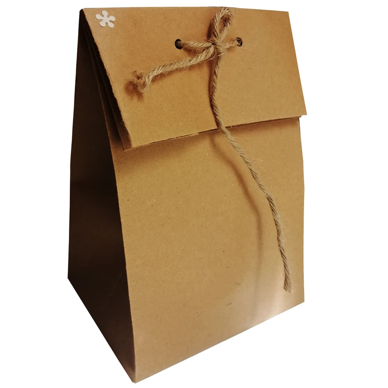 پاکت هدیه مدل  کرافت ساده طرح شکوفه تاشو H2 بسته 50 عددی