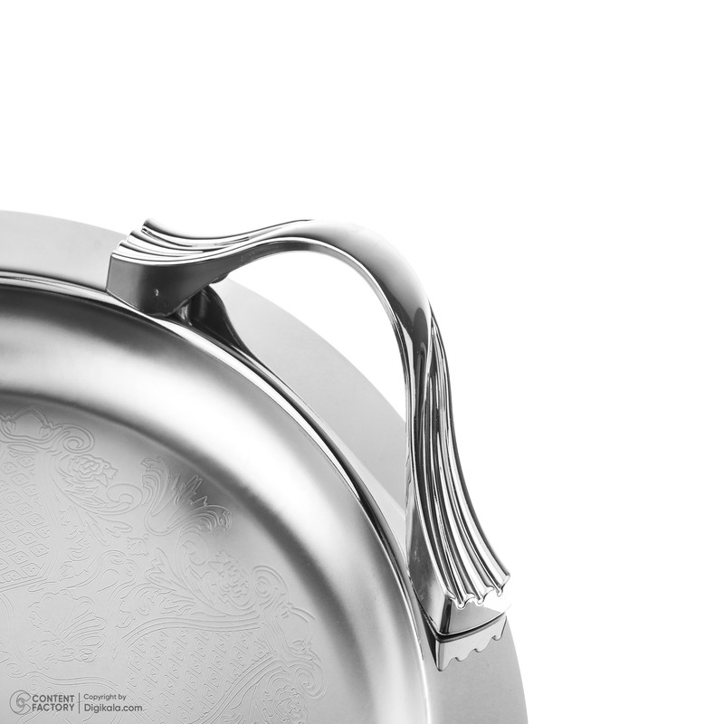 سینی مدل دسته صدفی گرد