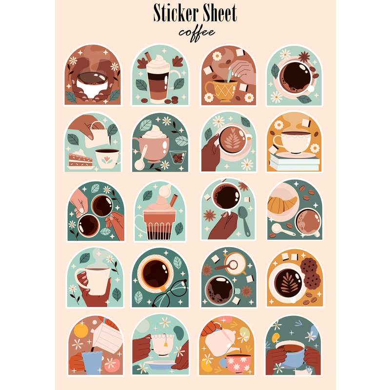 برچسب مدل برش نخورده بولت ژورنال قهوه برچسب مدل برش نخورده بولت ژورنال قهوه