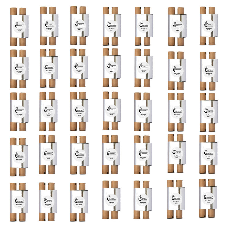 ریبون پرینتر لیبل زن  مدل Wax 60mm x 75m بسته 35 عددی