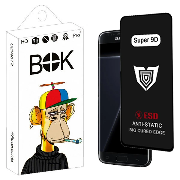 محافظ صفحه نمایش بوک مدل Super 9D Touch مناسب برای گوشی موبایل سامسونگ galaxy S7